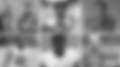 Ryan Fitzpatrick, Josh Allen (top left), LB Tyrel Dodson (top middle), LB A.J. Klein (top right), RB Zack Moss (bottom left), Miami's Shaq Lawson (bottom middle), Miami's Mike Gesicki (bottom right).