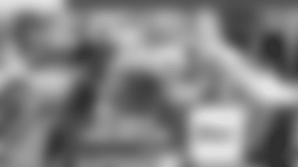 Tremaine Edmunds (49) and Matt Milano (58) combine for one of Buffalo's seven sacks in the Buffalo Bills vs Miami Dolphins game, November 17, 2019 at Hard Rock Stadium.  
Photo by Bill Wippert