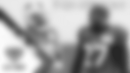 Zack Moss (20) and Tre'Davious White (27) Buffalo Bills Training Camp practice, August 30, 2020. Photo by Bill Wippert