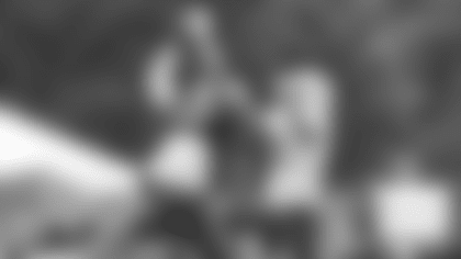 Kyron Brown (32), Dezmon Patmon (19). Buffalo Bills Training Camp at St. John Fisher University, August 3, 2023.