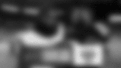 Mario Addison and Derrick Henry postgame from Buffalo Bills vs Tennessee Titans at Nissan Stadium, October 18, 2021. Photo by Ben Green