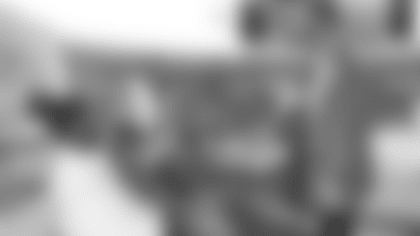 GM Brandon Beane talking with Andre Roberts, Lee Smith and Jon Feliciano; Buffalo Bills vs. Minnesota Vikings at New Era Field, August 29, 2019.  
Photo by Sara Schmidle