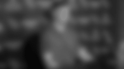 Rookie tight end Trey McBride meets the media on Thursday.