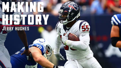 Jerry Hughes delivers strong debut, interception, two sacks for Texans