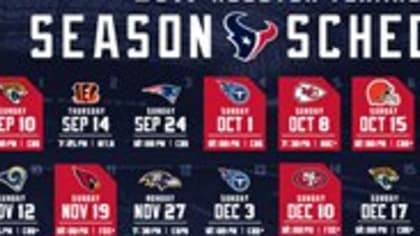 Texans schedule 2023: NFL releases Houston's matchup slate without  primetime games; MNF opener revealed - ABC13 Houston