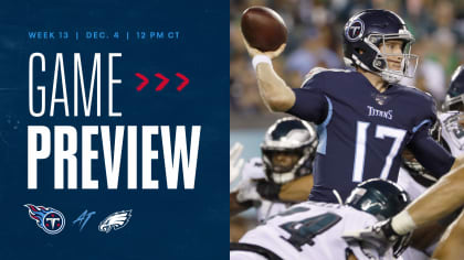 Game Preview: Titans Travel to Philadelphia, Face NFC-Leading Eagles on FOX