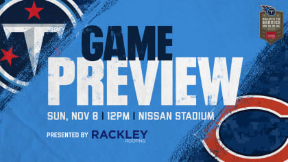 Titans Host Bears Sunday at Nissan Stadium