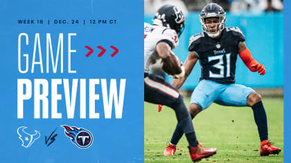 Game Preview: Titans Host Texans on Christmas Eve