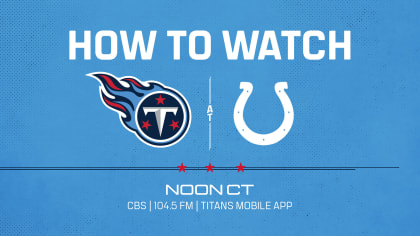 Indianapolis Colts vs. Tennessee Titans: How to Watch, Listen and Live  Stream