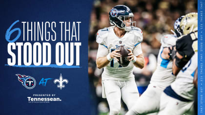 Six Things That Stood Out for the Titans in Saturday Night's 20-16