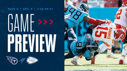 Game Preview: Titans Travel to Kansas City for Sunday Night Football