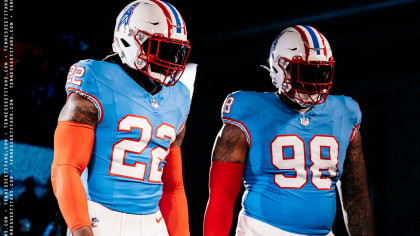 We should wear the Houston Oilers throwback jerseys for our next