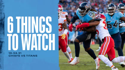 Six Things to Watch for the Titans in Sunday Night's Game at the Chiefs