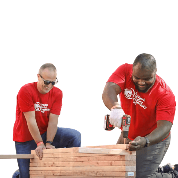 Aramark’s Building Community Day Supports Huddle for 100