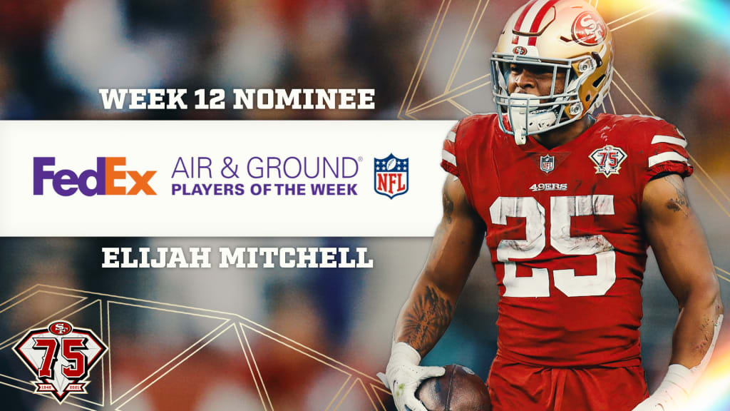 Elijah Mitchell Up for First-Career FedEx Ground Player of the Week Honor