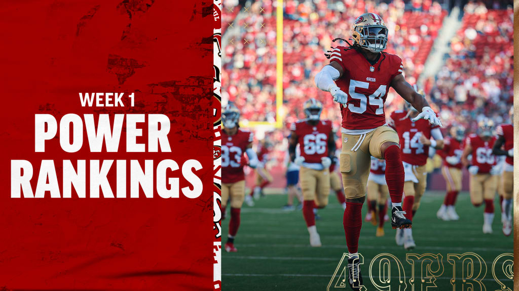 NFL Power Rankings: 49ers Land in the Top Five Heading into Week 1