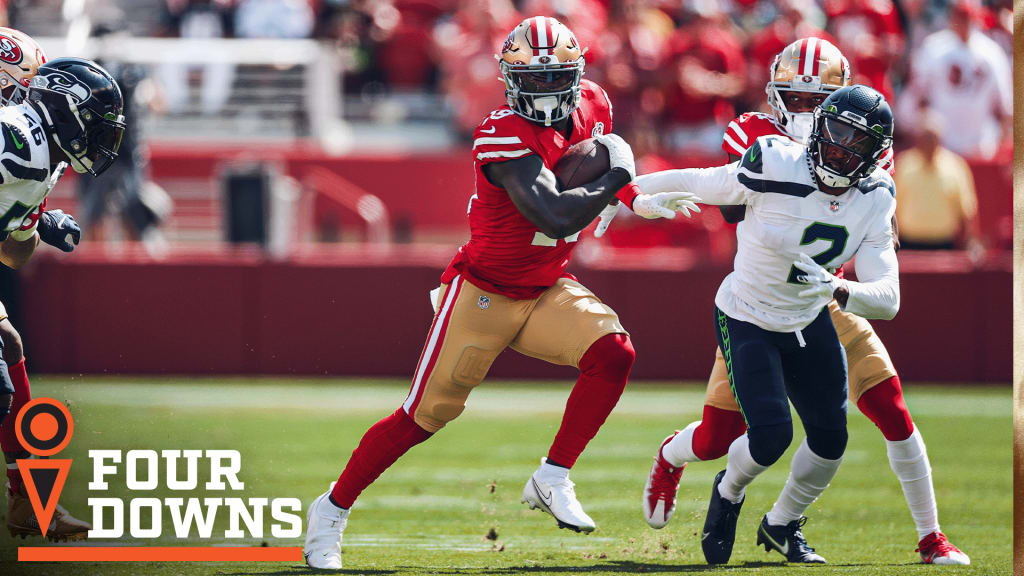 D.K. Metcalf takes in Levi's Stadium prior to 'MNF'