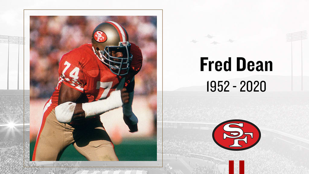 San Francisco 49ers - Wearing No. 74 decals for the late Fred Dean