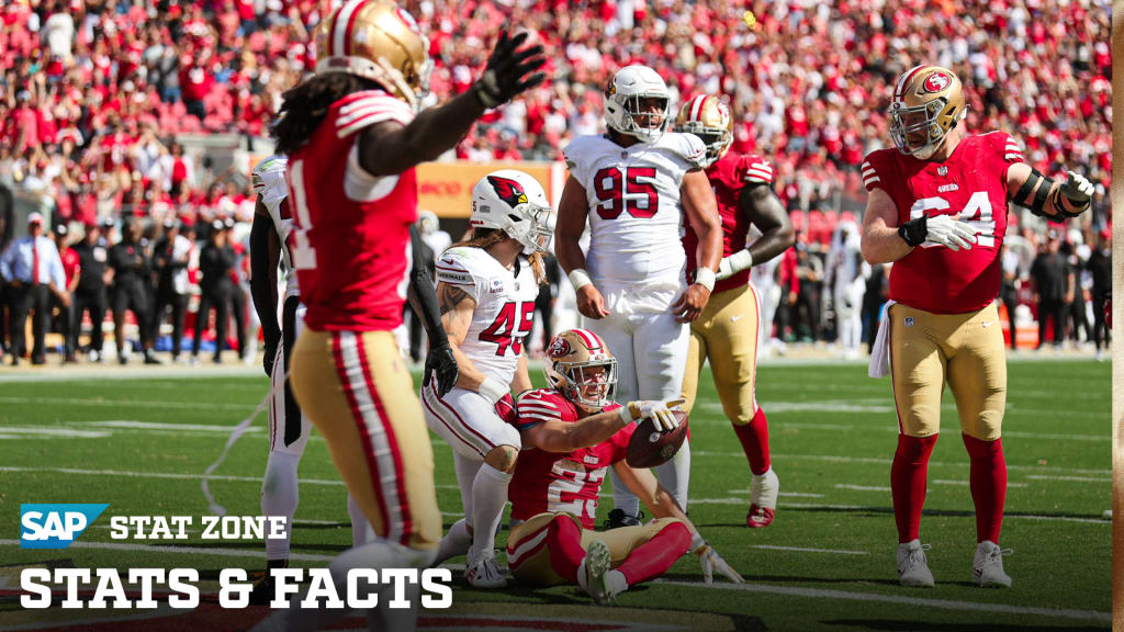 49ers Offense Goes Off in Week 4; Stats and Facts from #AZvsSF