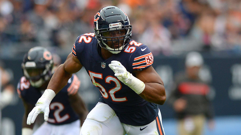 Oakland Raiders defensive end Khalil Mack (52) stretches during