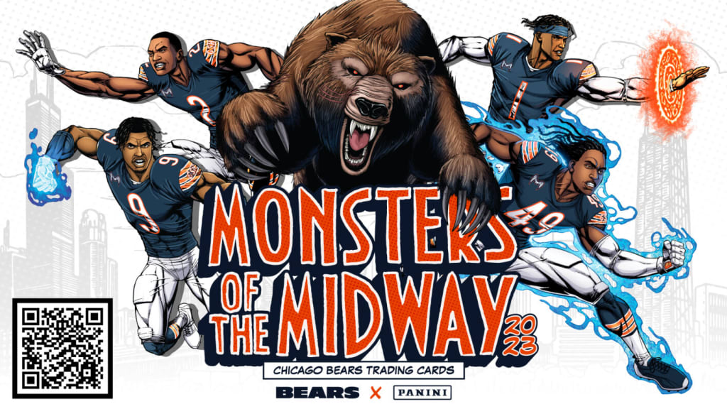 Chicago bears monsters of the midway headline hoodie navy in 2023