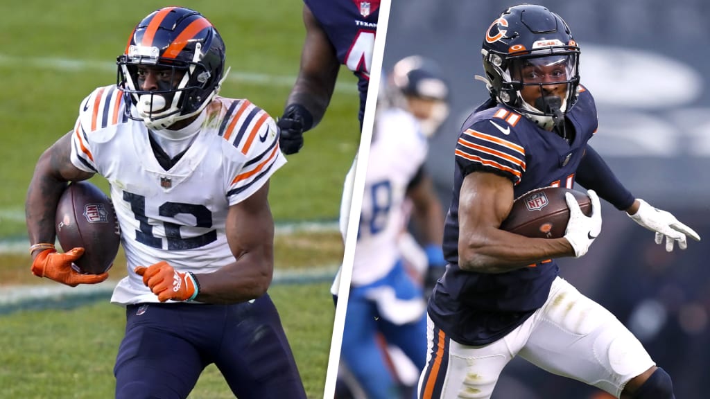 Chicago Bears wide receiver Darnell Mooney (11) runs a route during an NFL  preseason football game