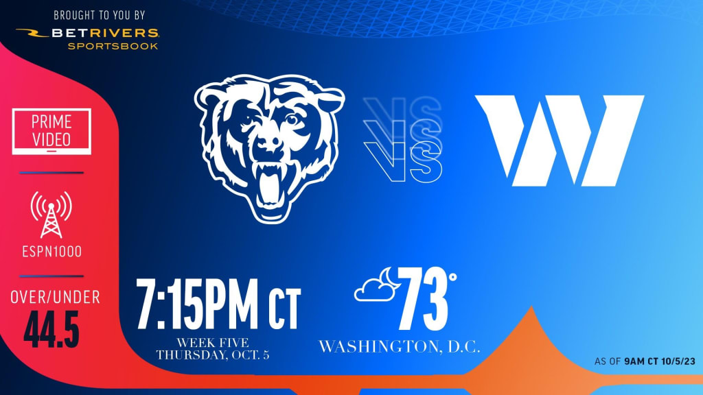 Listen Live: Chicago Bears vs. Washington Commanders 10/5