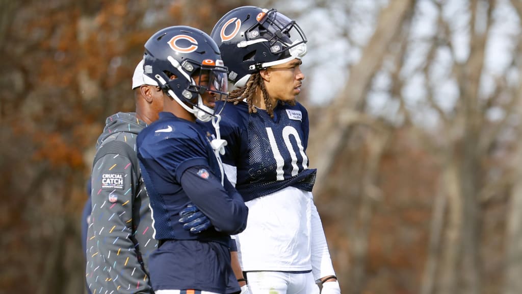 Chicago Bears linebacker Buddy Johnson (50) runs on the field