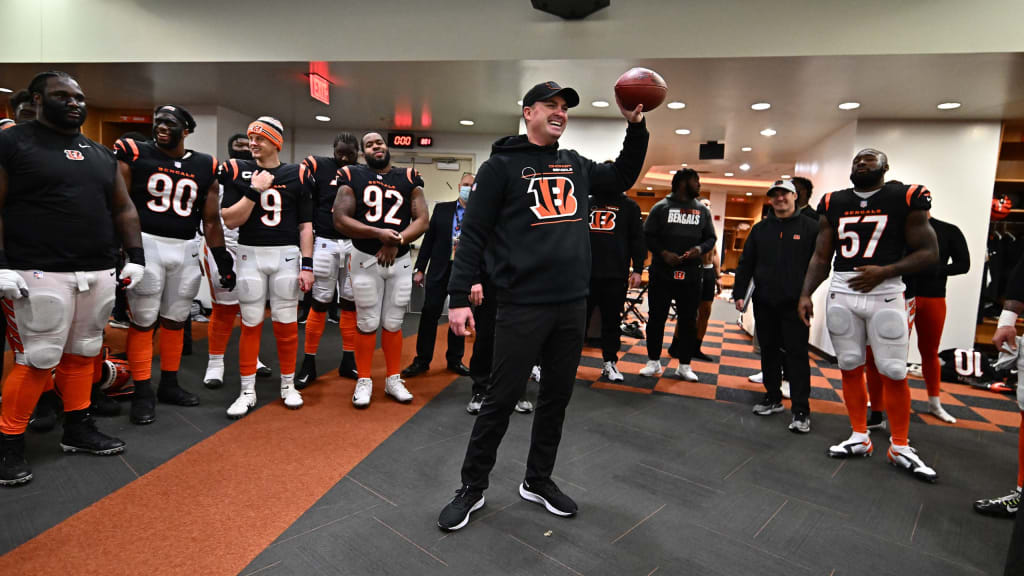 Final game ball from Bengals AFC win delivered by Coach Zac Taylor