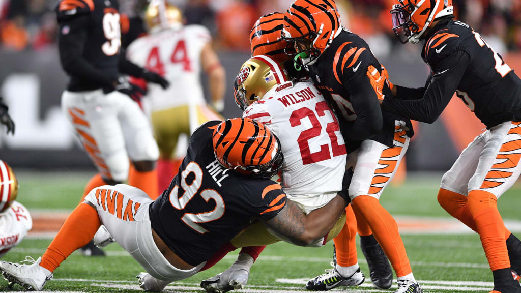 Cincinnati Bengals place kicker Evan McPherson (2) runs for the play during  an NFL wild-card football game against the Baltimore Ravens on Sunday, Jan.  15, 2023, in Cincinnati. (AP Photo/Emilee Chinn Stock