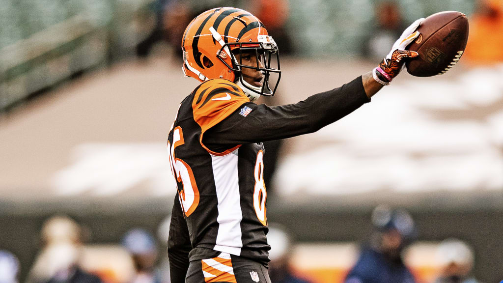 PITTSBURGH, PA - NOVEMBER 20: A photo of a Cincinnati Bengals Color Rush  helmet during the national football league game between the Cincinnati  Bengals and the Pittsburgh Steelers on November 20, 2022