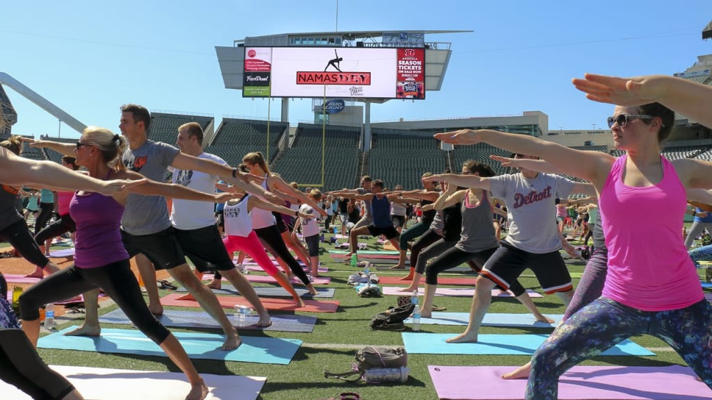 Let's Go Bengals Yoga Mat