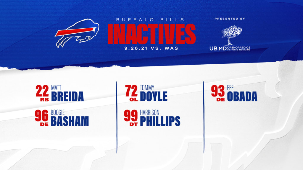 Buffalo Bills vs. Philadelphia Eagles: Game day inactives