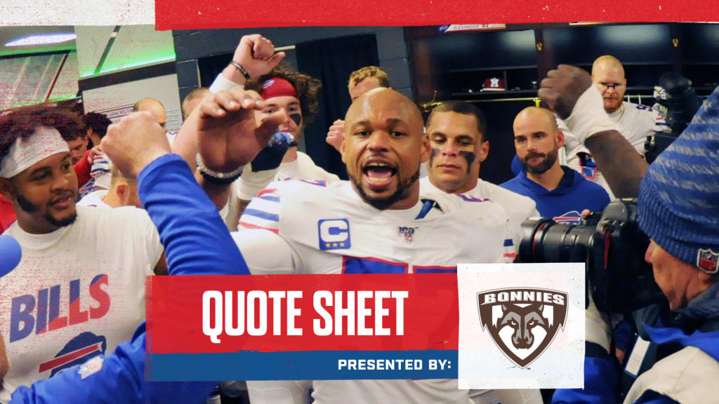 Josh Allen, Sean McDermott and others share thoughts from Sunday's win.