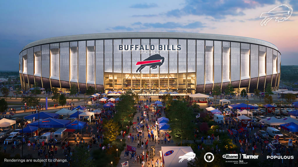 Bills Mafia tailgating ahead of Blue vs Red game at stadium 