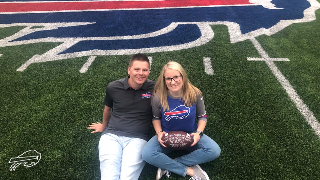 My husband's mocking photo: Buffalo Bills jersey & Bills Zubaz