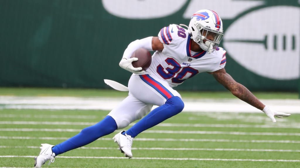 Buffalo Bills cornerback Dane Jackson (30) breaks up a pass