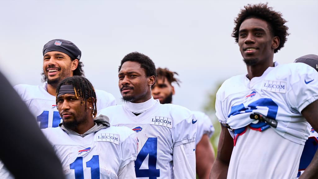 Buffalo Bills tight end Joel Wilson (48) walks off the field following an  NFL preseason football game against the Chicago Bears, Saturday, Saturday,  Aug. 26, 2023, in Chicago. (AP Photo/Kamil Krzaczynski Stock