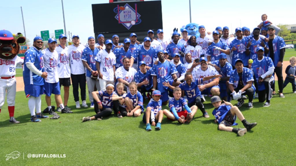 Bills Micah Hyde Talks prior to his charity softball game 