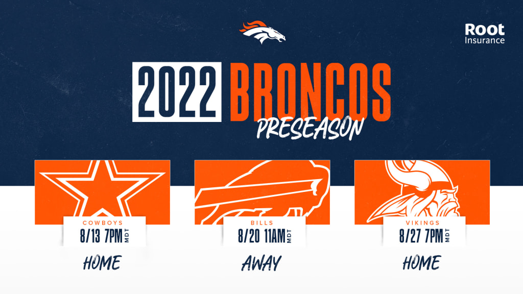 Broncos' 2022 preseason schedule finalized
