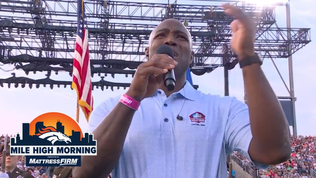 Why is DeMarcus Ware singing national anthem at Hall of Fame Game