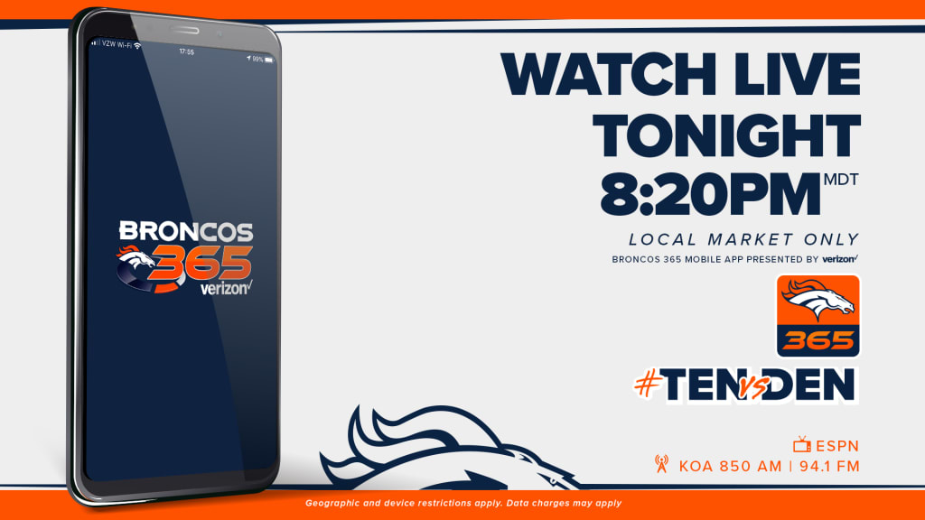 Denver Broncos vs. Tennessee Titans: How to Watch, Listen and Live Stream