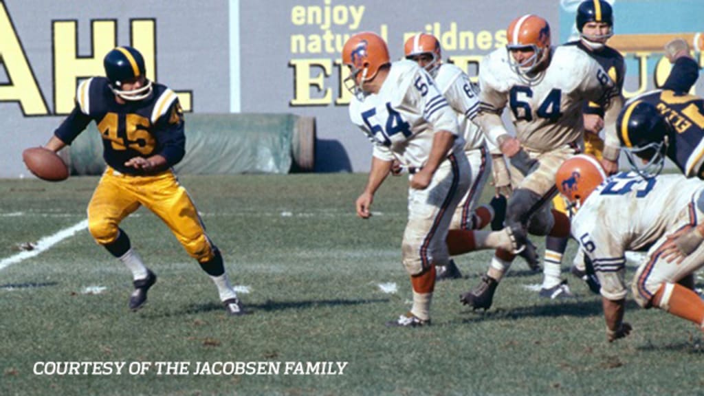 Uncovering the rare 1962 Broncos' blue-logo helmets