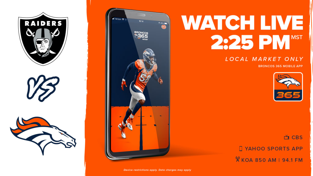 Watch Raiders @ Broncos Live Stream