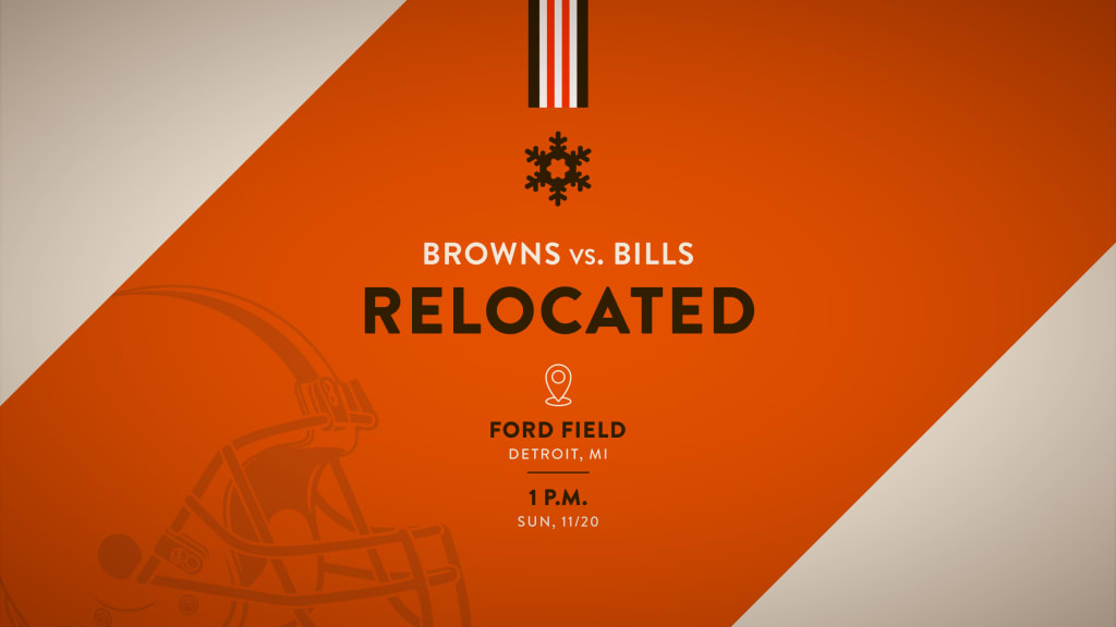 Browns-Bills Week 11 game moved to Detroit's Ford Field due to snowstorm