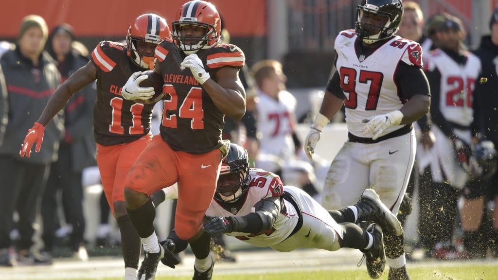 Chubb, Browns face 'heavyweight' run test against Falcons