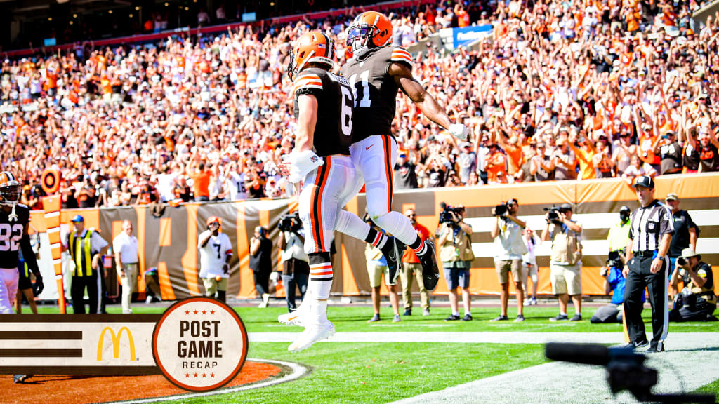 Browns overcome sloppy first half to down Texans, 31-21, in home opener 