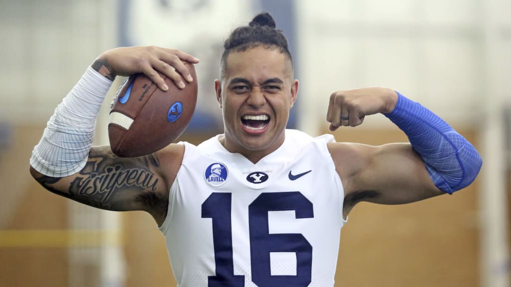 BYU linebacker Sione Takitaki has made a remarkable turnaround, from being  kicked off the team to being named a team captain