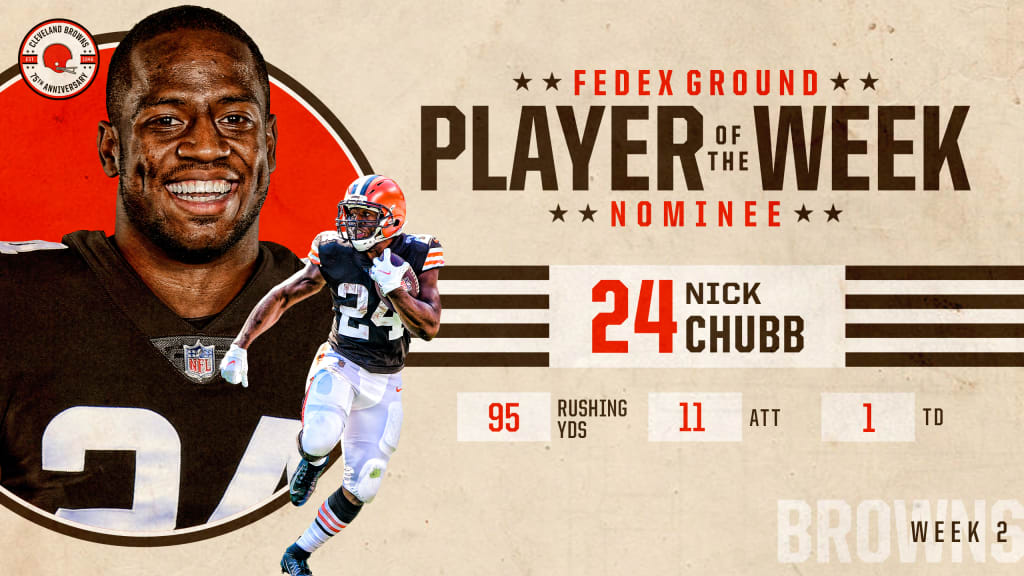 Cleveland Browns Nick Chubb nominated for FedEx Ground NFL Player of the  Week