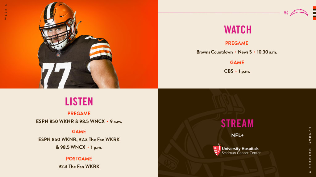 Browns Game Today: Browns vs Chargers injury report, schedule, live stream,  TV channel, and betting preview for Week 5 NFL game